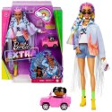 Barbie Extra Modna stylowa Lalka + uroczy piesek w autku nr 5 ZA4987