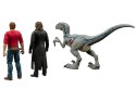 Jurassic World figurki Owen + Velociraptor Blue + Rain Delacourt ZA4911