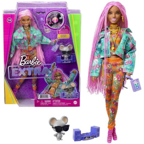 Barbie Extra Modna stylowa Lalka + myszka DJ i akcesoria nr10 ZA4934