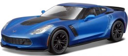 Model metalowy Corvette Z06 2015 niebieski 1/24 Maisto