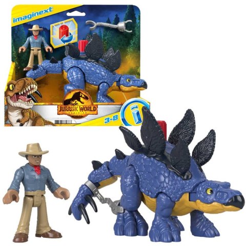 Jurassic World zestaw Imaginext figurki Stegosaurus + Dr. Grant ZA5097