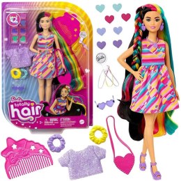 Lalka Barbie Totally Hair Kolorowe włosy akcesoria serduszka HCM90 ZA5085