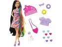 Lalka Barbie Totally Hair Kolorowe włosy akcesoria serduszka HCM90 ZA5085