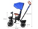 Rowerek dziecięcy trójkołowy Tiny Bike 3w1 z daszkiem OBRACANY SP0650