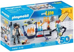 Zestaw z figurkami My Life 71450 Naukowiec z robotami Playmobil