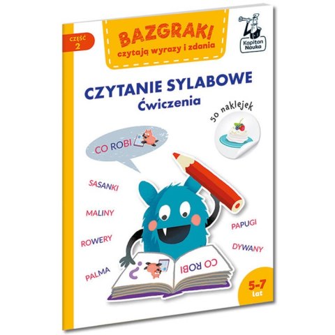 Bazgraki czytają wyrazy i zdania.Ćwiczenia 5-7 czytanie sylabowe KS0878