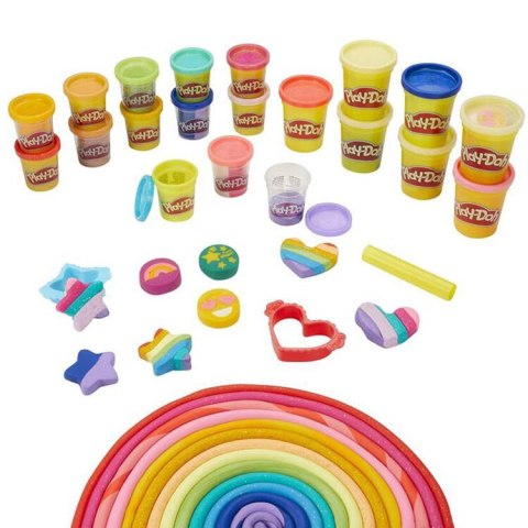 Hasbro Ciastolina brokatowa Play-Doh 21 kolorów + foremki ZA5120