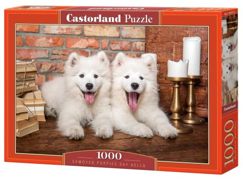 Puzzle 1000-elementów Samoyed Puppies Say Hello C-105137