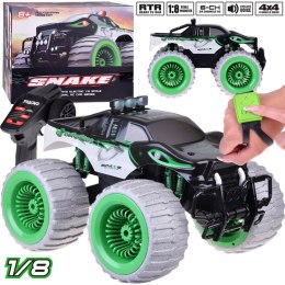 Olbrzymie Auto Monster Snake 4x4 muzyka światła drift 360st. Pilot RC0633