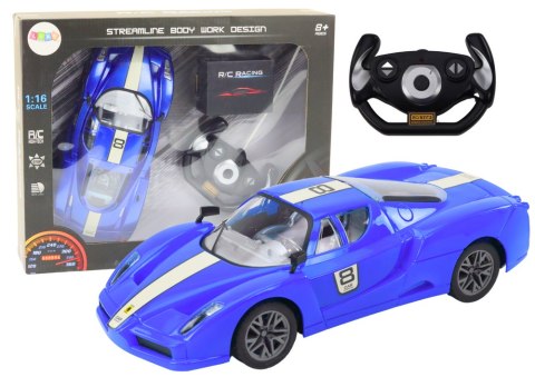 Auto Sportowe Zdalnie Sterowane Na Pilota 1:16 R/C Niebieskie