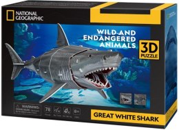 Puzzle 3D 78 elementów Żarłacz biały Cubic Fun