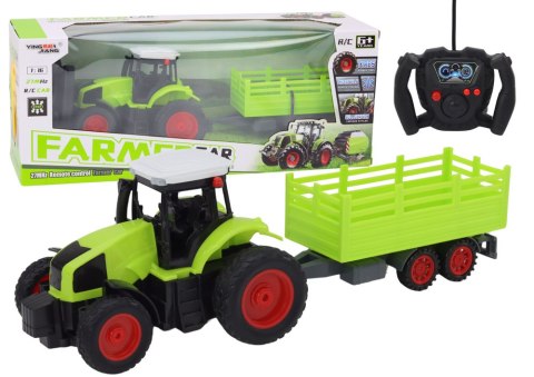 Traktor Zdalnie Sterowany RC Z Przyczepą 1:16 Zielony QL91797