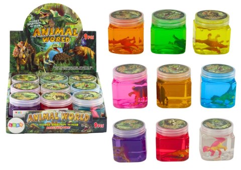 Glutek Slime w Pudełeczku Figurki Dinozaurów 150 g 9 Kolorów