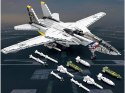 Klocki techniczne F-14 Tomcat 1600 elementów amerykański myśliwiec ZA5301