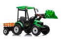 Pojazd MEGA Traktor D68 Z Przyczepką Zielony