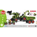 FALK Ogromny traktor CLAAS AXOS z Przyczepą, Łyżką i Spychaczem