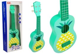 Ukulele Gitara Zielona Ananas Struny 53cm